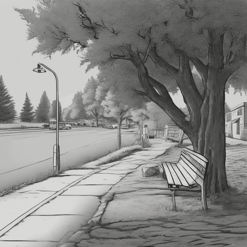 This bench waits for the chalk outline.